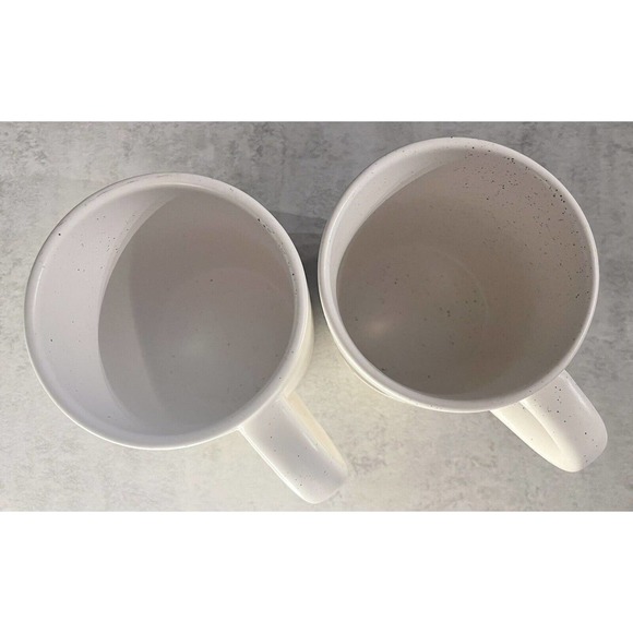 Cream & Speckled Mugs with Bronze Colored Star & Heart (Set of 2) - Picture 9 of 13